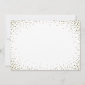 Sei meine Bridesmaid | Gold Confetti Einladung (Rückseite)