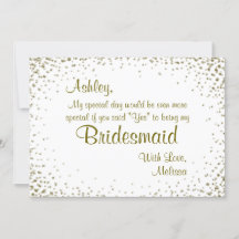 Sei meine Bridesmaid | Gold Confetti
