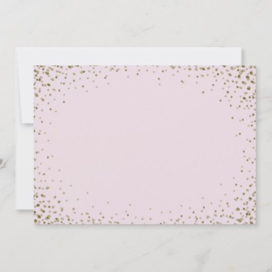 Sei meine Bridesmaid | Gold Confetti in Blush Einladung (Rückseite)