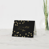 Sei meine Bridesmaid Gold und Black Confetti Einladung (Vorderseite)