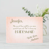 Sei meine Bridesmaid | Hübsche Blüte Einladung (Stehend Vorderseite)