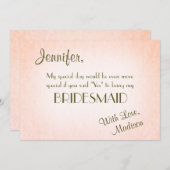 Sei meine Bridesmaid | Hübsche Blüte Einladung (Vorne/Hinten)