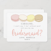 Sei meine Bridesmaid-Karte | Französisch-Macarons Einladung (Vorne/Hinten)