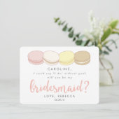 Sei meine Bridesmaid-Karte | Französisch-Macarons Einladung (Stehend Vorderseite)