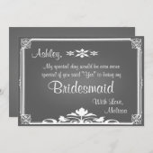 Sei meine Bridesmaid | Kopfbrett Einladung (Vorne/Hinten)