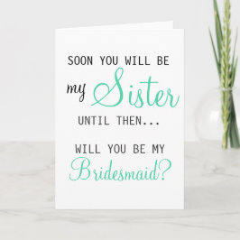Sei meine Bridesmaid - Künftige Schwiegerministeri Einladung