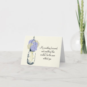 Sei meine Bridesmaid Mason Jar und Hydrangeas Einladung