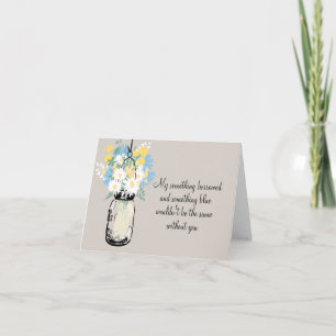 Sei meine Bridesmaid - Mason Jar und Wildblumen Einladung
