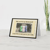 Sei meine Bridesmaid, mit Optionen? - FUNNY Einladung (Vorderseite)