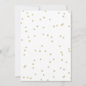 Sei meine Bridesmaid | Streifen, Confetti, Rose Einladung (Rückseite)