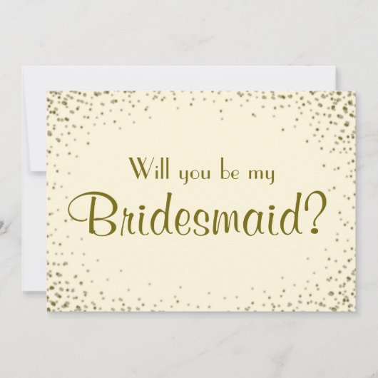 Sei meine Bridesmaid | Zurück personalisieren Einladung (Vorderseite)