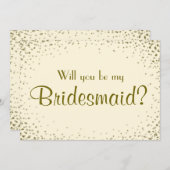 Sei meine Bridesmaid | Zurück personalisieren Einladung (Vorne/Hinten)
