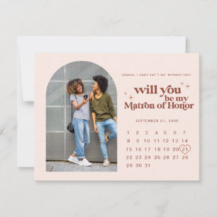 Sei meine Ehrenbrautjungfer Foto & Kalender Ankündigung
