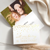 Sei meine Junior-Bridesmaid | Personalisiertes Fot Folienkarte