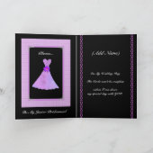 Sei meine Junior-Bridmaid - LILA Leaf-Kleid Einladung (Innenseite)