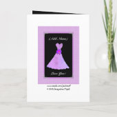 Sei meine Junior-Bridmaid - LILA Leaf-Kleid Einladung (Rückseite)