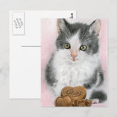 Sei meine Kätzin Postcard Postkarte (Vorne/Hinten)