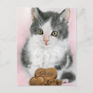 Sei meine Kätzin Postcard Postkarte