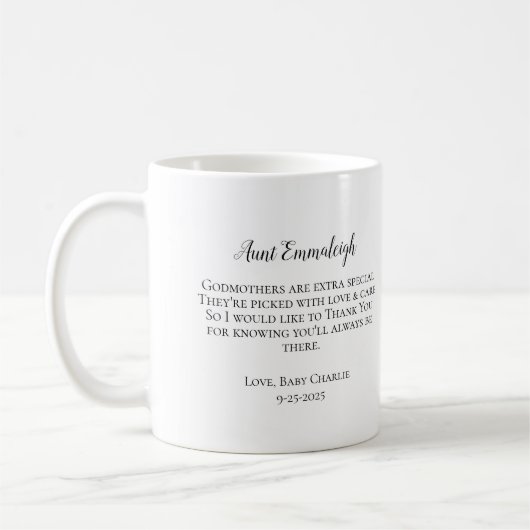 Sei meine Mutter, danke Foto Kaffeetasse (Links)