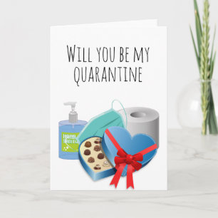 Sei meine Quarantäne Valentinstag Liebe Lustig Karte