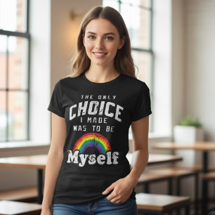 Sei meine Regenbogen-LGBT-Pride-Typografie T-Shirt