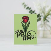 Sei meine Rote Rose Valentine Postkarte (Stehend Vorderseite)