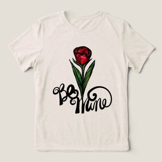 Sei meine Rote Rose Valentine Tri-Blend Shirt (Design Vorderseite)