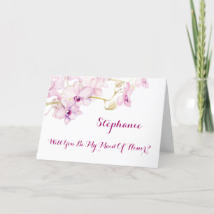 Sei meine Trauzeugin Lila Orchid Einladung