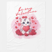 Sei meine Valentindecke Fleecedecke (Vorderseite)