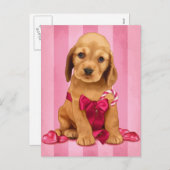 Sei meine Valentine Cocker Spaniel Feiertagspostkarte (Vorne/Hinten)