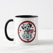 Sei meine Valentine Dalmatiner Welpe-Coffee-Tasse Tasse (Links)