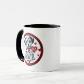Sei meine Valentine Dalmatiner Welpe-Coffee-Tasse Tasse (Vorderseite Links)