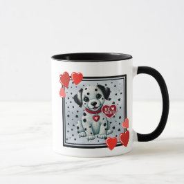 "Sei meine Valentine Dalmatiner Welpe-Coffee-Tasse Tasse