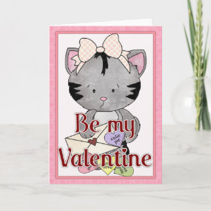 Sei meine Valentine Kitty Cat Grußkarte d3 Feiertagskarte
