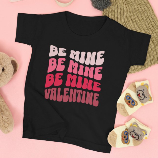 Sei meine Valentine Retro Wave Baby T-shirt (Von Creator hochgeladen)