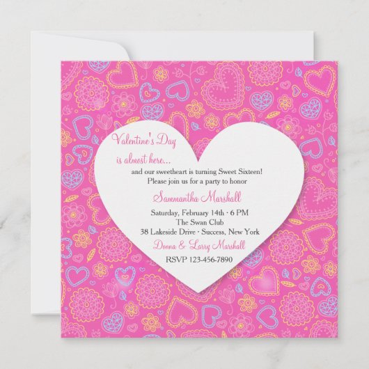 Sei meine Valentineinladung Einladung (Vorderseite)