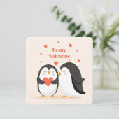 Sei meine Valentinpinguine Feiertagskarte (Stehend Vorderseite)