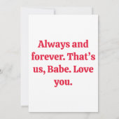 Sei meine Valentintagskarte Dankeskarte (Rückseite)