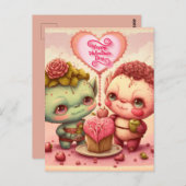 Sei meine Valentinuskarte Postkarte (Vorne/Hinten)