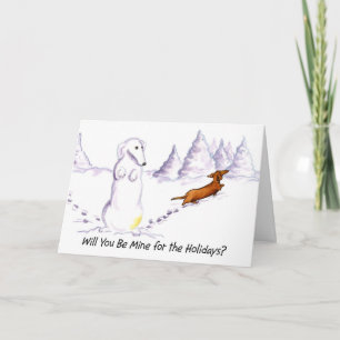 Sei meine Weiner Dog Weihnachtskarte Feiertagskarte