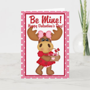 Sei meins! Happy Valentine's Day Moose Card d1 Feiertagskarte