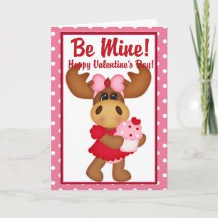 Sei meins! Happy Valentine's Day Moose Card d3 Feiertagskarte