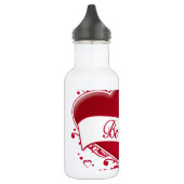 Sei meins! Rote Herzen Edelstahlflasche (Links)