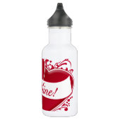 Sei meins! Rote Herzen Edelstahlflasche (Rechts)