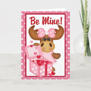 Sei meins! Valentinstag Elchenkarte d4 Feiertagskarte