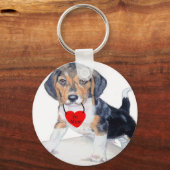 Sei Mine Bagel der Beagle Schlüsselanhänger (Vorderseite)