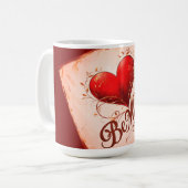 Sei Mine- Valentine's Kaffeetasse (Vorderseite Links)