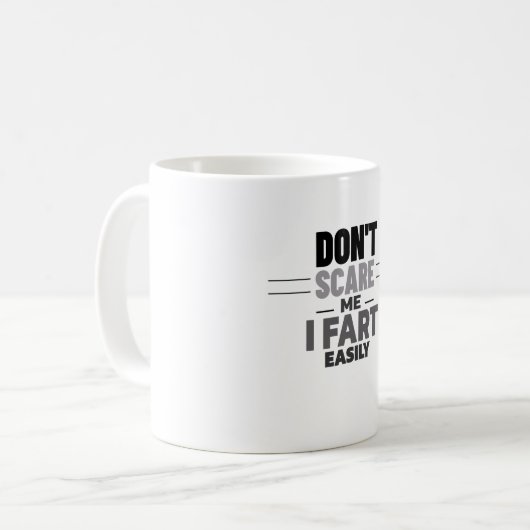 Sei mir egal, ich Furz leichtsinnig lustigen Witz Kaffeetasse (Vorderseite Links)