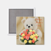 Sei mit Blume glücklich Muttertag! Magnet (Vorderseite/Rückseite)