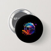 Sei mit dem Umweltschutz auf der Erde zufrieden Button (Vorne & Hinten)